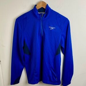 Brooks Blue Podium Quarter-Zip Running Shirt Size M